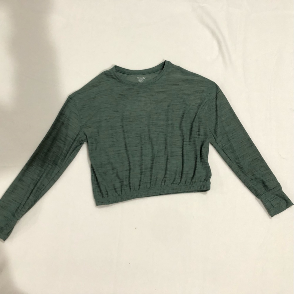 Green Old Navy Athletic Breathable Cinched Shirt